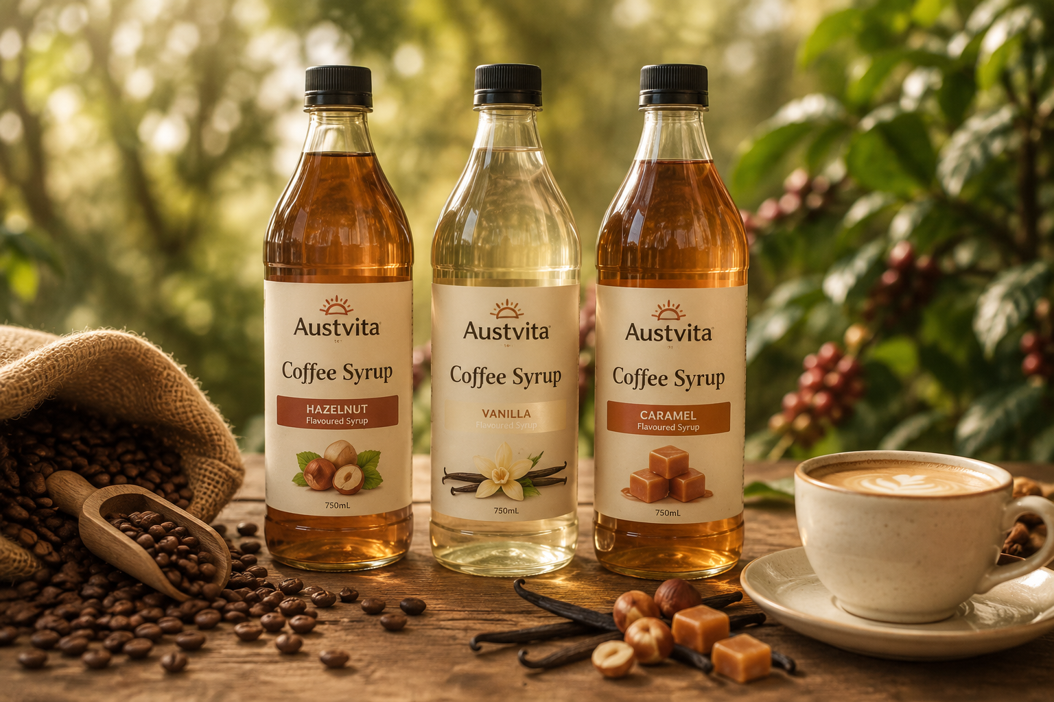 Flavoured coffee syrups from the Philippines